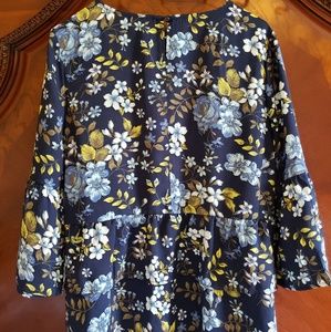 Floral peplum blouse medium